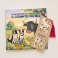 Libro e segnalibro coordinati Il Gigante Gentile