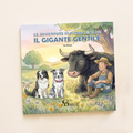 Copertina del libro illustrato Il Gigante Gentile con il cane Pando